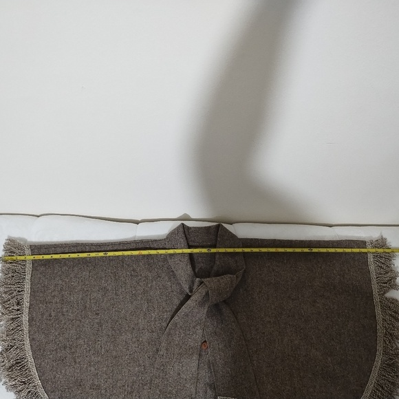 Wool Fringe Shawl  One Size - Picture 7 of 12